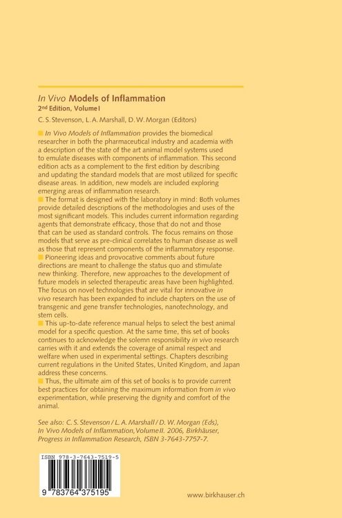 Produktbild: In Vivo Models of Inflammation