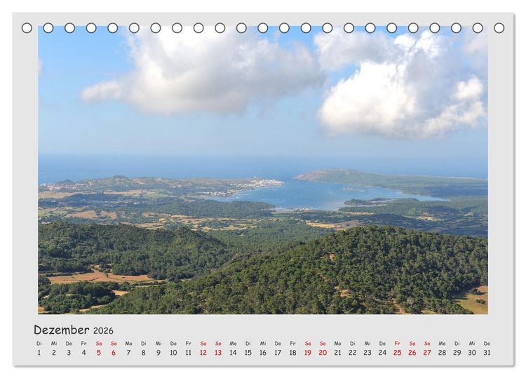Produktbild: Menorca, die sch&ouml;ne Schwester (Tischkalender 2026 DIN A5 quer), CALVENDO Monatskalender
