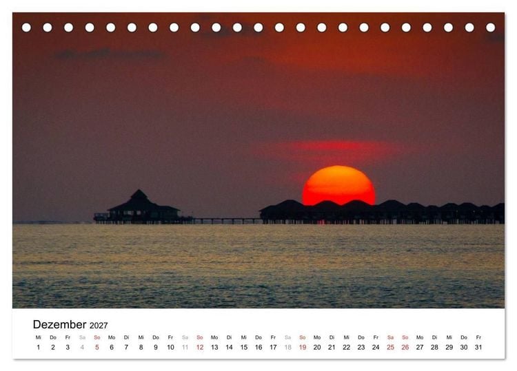 Produktbild: Malediven &ndash; Das Paradies im Indischen Ozean III (Tischkalender 2027 DIN A5 quer), CALVENDO Monatskalender