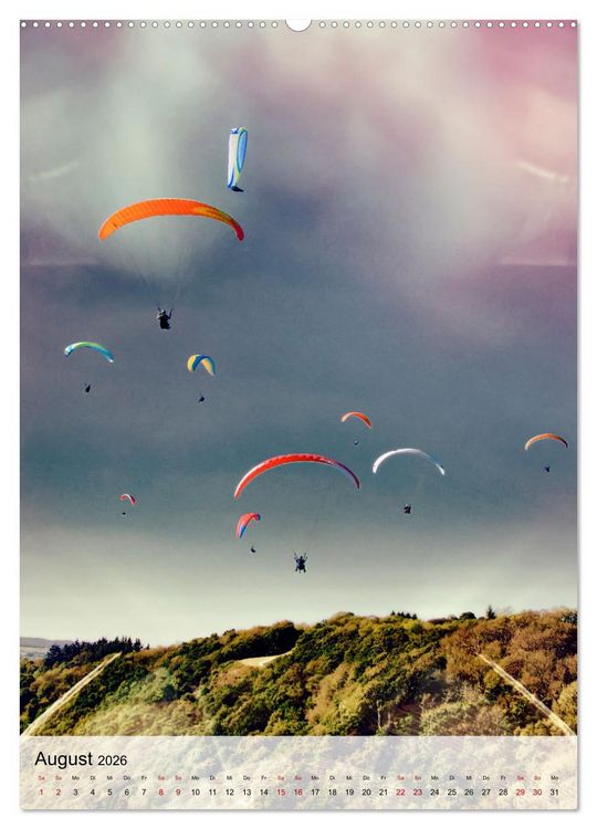 Produktbild: Paragliding - einfach Spa&szlig; (hochwertiger Premium Wandkalender 2026 DIN A2 hoch), Kunstdruck in Hochglanz