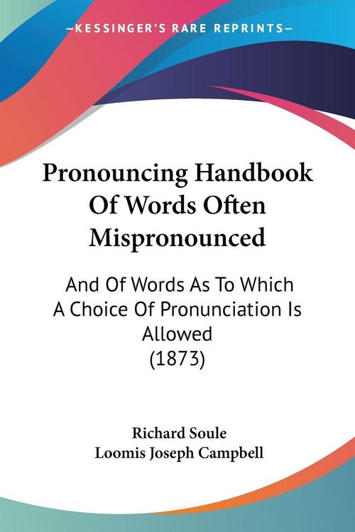 Produktbild: Pronouncing Handbook Of Words Often Mispronounced
