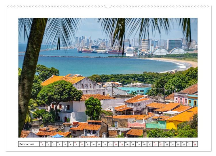 Produktbild: Brasiliens K&uuml;stenst&auml;dte - Rio de Janeiro, Olinda und Salvador de Bahia (Wandkalender 2026 DIN A2 quer), CALVENDO Monatskalender