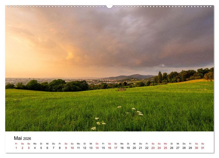 Produktbild: Freiburg, Drumherum (hochwertiger Premium Wandkalender 2026 DIN A2 quer), Kunstdruck in Hochglanz