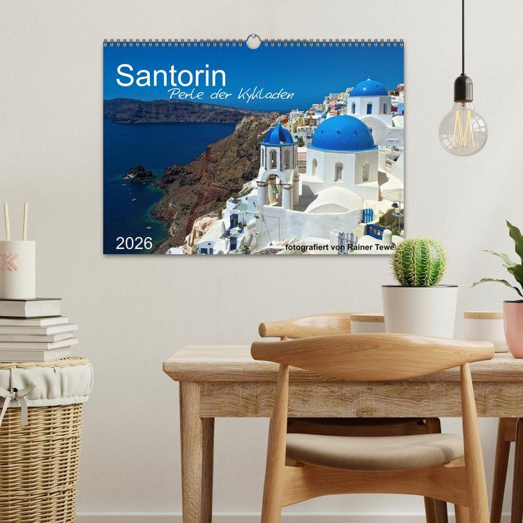 Produktbild: Santorin - Perle der Kykladen (Wandkalender 2026 DIN A3 quer), CALVENDO Monatskalender