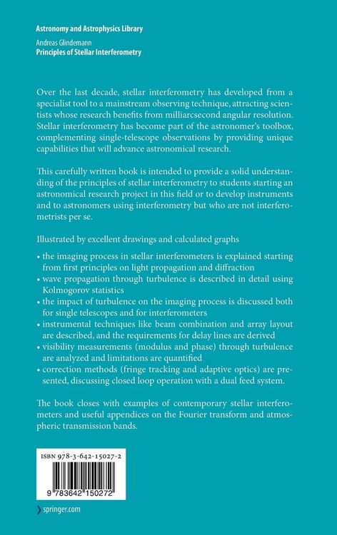 Produktbild: Principles of Stellar Interferometry