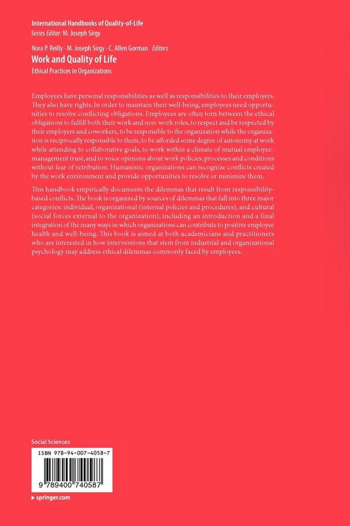 Produktbild: Work and Quality of Life