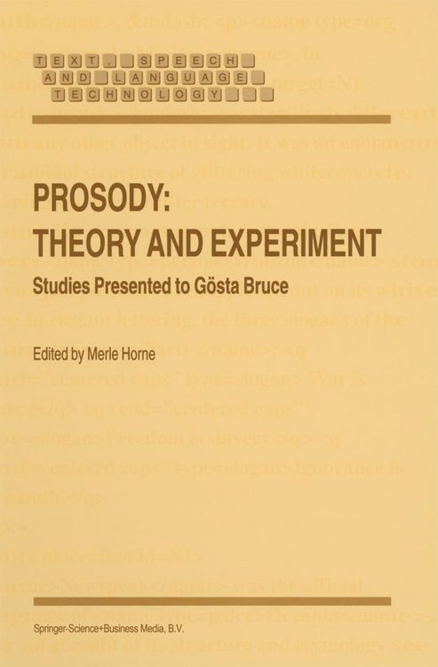 Produktbild: Prosody: Theory and Experiment