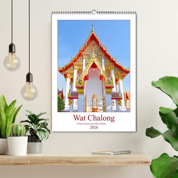 Produktbild: Wat Chalong - Tempel mit ganz speziellem Charme (Wandkalender 2026 DIN A2 hoch), CALVENDO Monatskalender