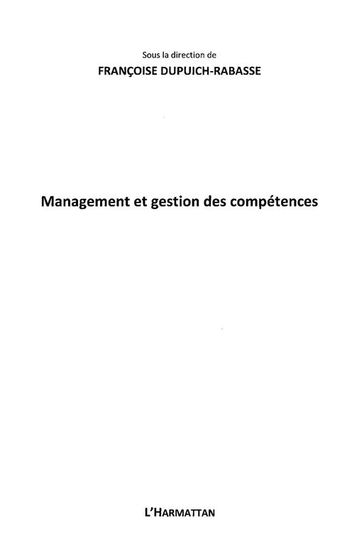 Produktbild: Management et gestion des competences