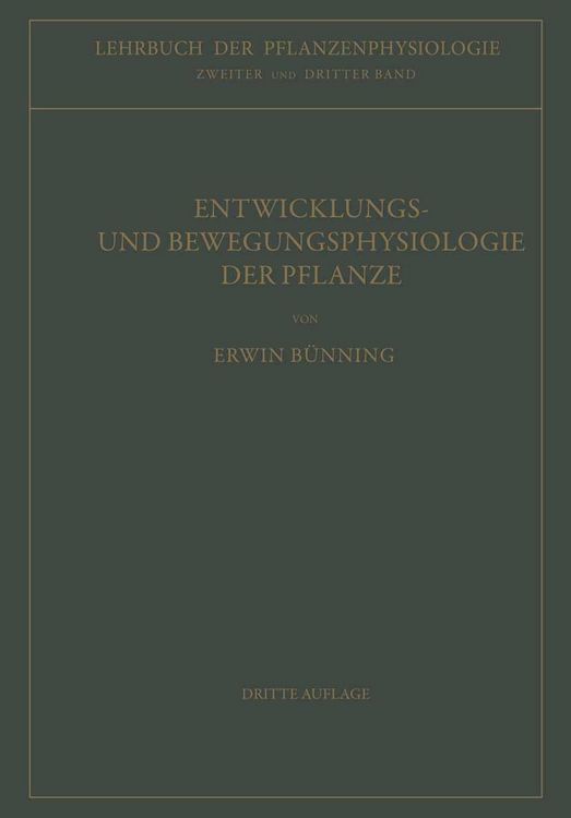 Produktbild: Entwicklungs- und Bewegungsphysiologie der Pflanze