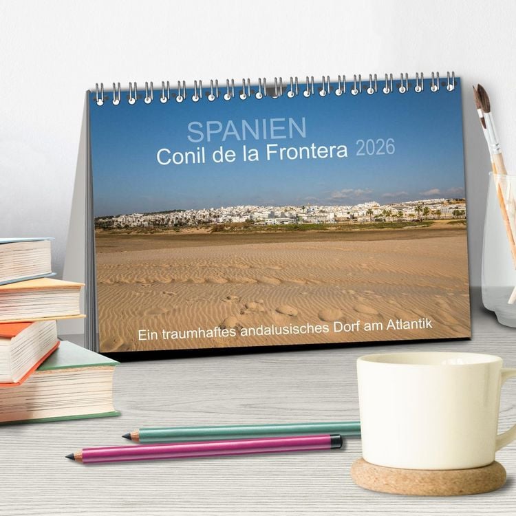 Produktbild: Conil de la Frontera - Ein traumhaftes andalusisches Dorf am Atlantik (Tischkalender 2026 DIN A5 quer), CALVENDO Monatskalender