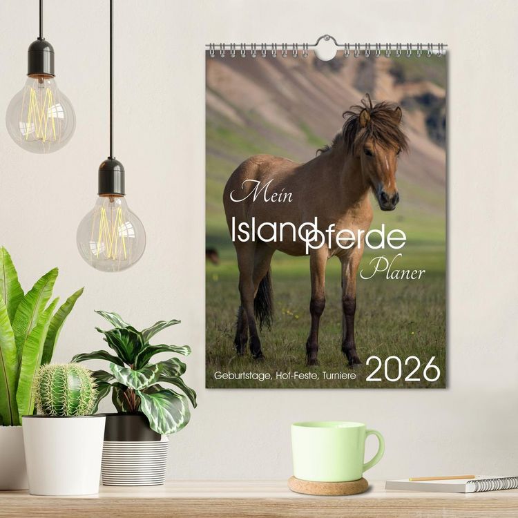 Produktbild: Mein ISLANDPFERDE Planer - Geburtstage, Hof-Feste, Turniere (Wandkalender 2026 DIN A4 hoch), CALVENDO Monatskalender