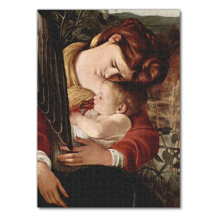 Produktbild: Lais Puzzle Michelangelo Caravaggio - Die Ruhe auf der Flucht nach &Auml;gypten, Detail: Maria und Christuskind 500 Teile