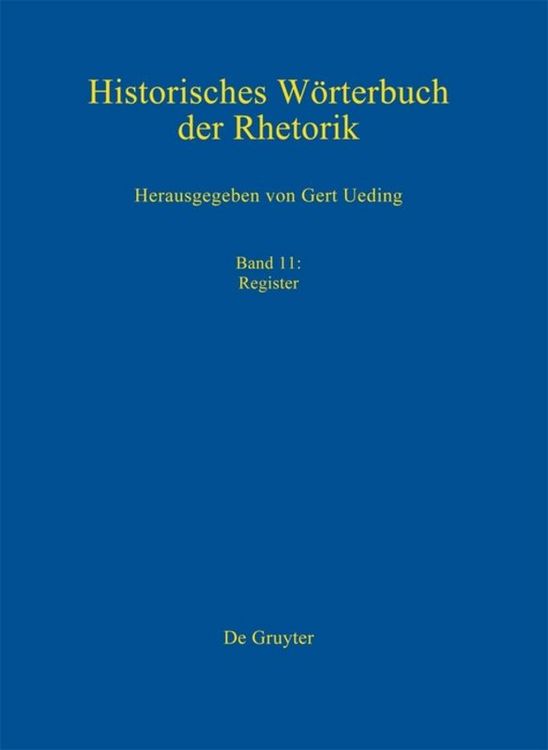 Produktbild: Historisches W&ouml;rterbuch der Rhetorik / Register