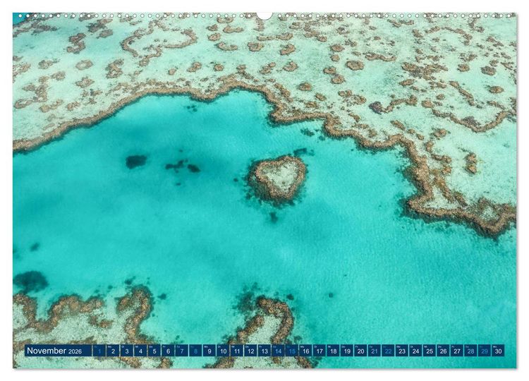Produktbild: Great Barrier Reef und die Whitsundays (hochwertiger Premium Wandkalender 2026 DIN A2 quer), Kunstdruck in Hochglanz