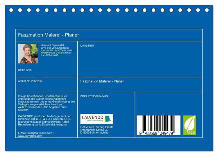 Produktbild: Faszination Malerei - Planer (Tischkalender 2027 DIN A5 quer), CALVENDO Monatskalender