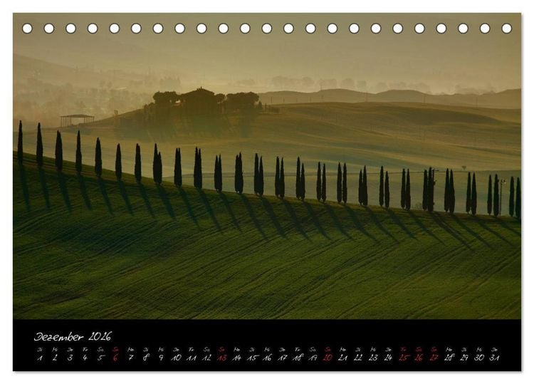 Produktbild: Licht der Toscana (Tischkalender 2026 DIN A5 quer), CALVENDO Monatskalender