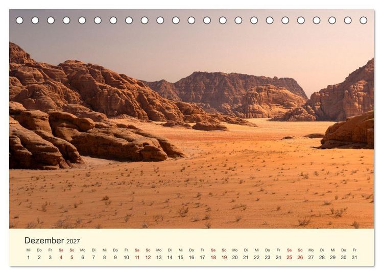 Produktbild: Jordanien Sand, Stein und Salz (Tischkalender 2027 DIN A5 quer), CALVENDO Monatskalender
