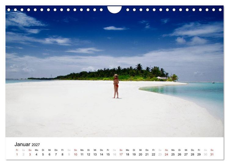 Produktbild: Malediven - Das Paradies im Indischen Ozean I (Wandkalender 2027 DIN A4 quer), CALVENDO Monatskalender