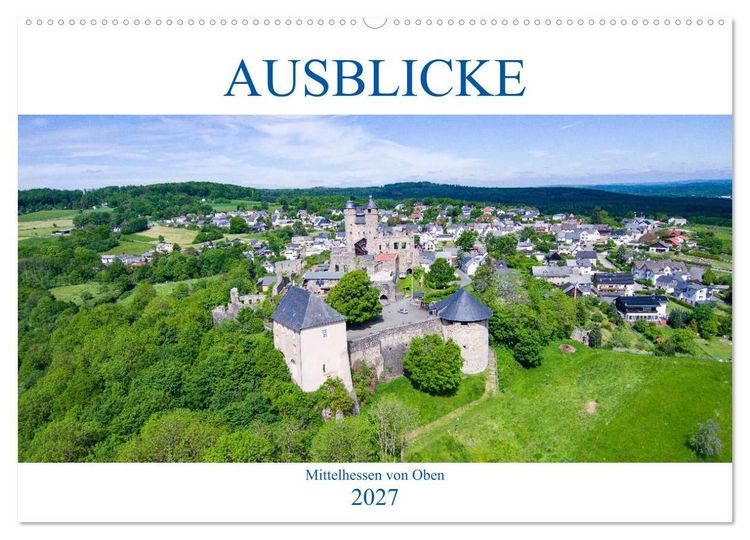 Produktbild: Ausblicke - Mittelhessen von Oben (Wandkalender 2027 DIN A2 quer), CALVENDO Monatskalender