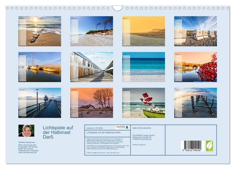 Produktbild: Lichtspiele auf der Halbinsel Dar&szlig; (Wandkalender 2026 DIN A3 quer), CALVENDO Monatskalender
