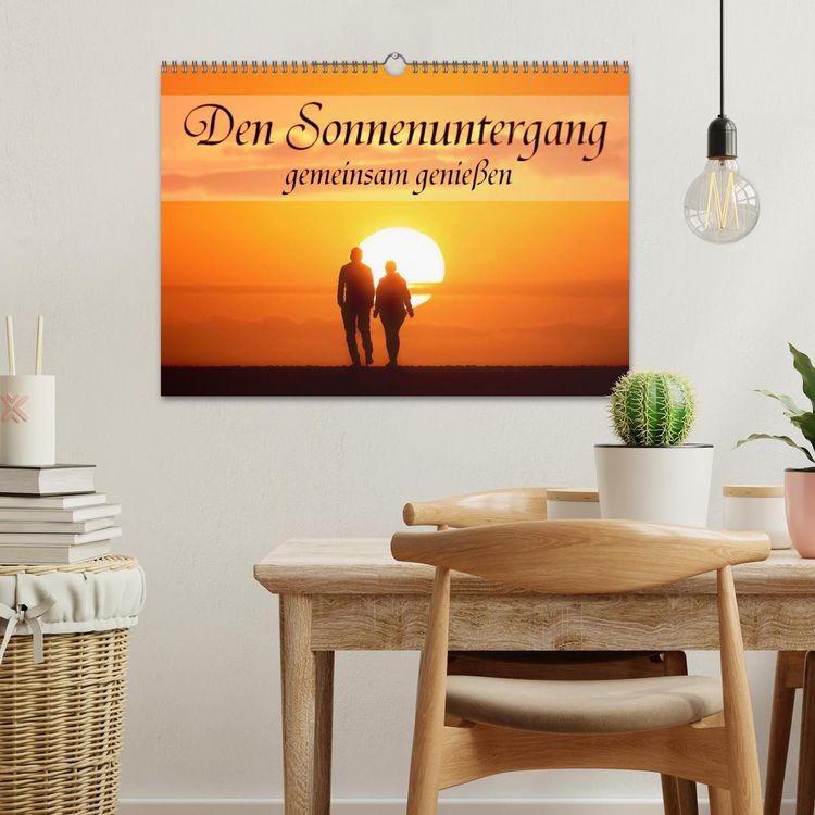 Produktbild: Den Sonnenuntergang gemeinsam genie&szlig;en (Wandkalender 2026 DIN A3 quer), CALVENDO Monatskalender