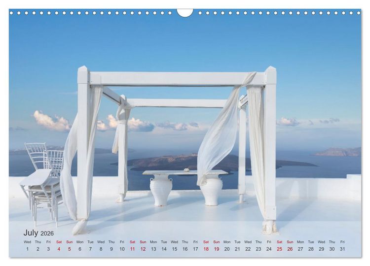 Produktbild: Whispers of Santorini (Wall Calendar 2026 DIN A3 landscape), CALVENDO 12 Month Wall Calendar