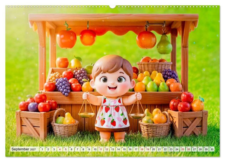 Produktbild: Kinder‑Sternzeichen - Fr&ouml;hlicher und bunter Kalender (hochwertiger Premium Wandkalender 2027 DIN A2 quer), Kunstdruck in Hochglanz
