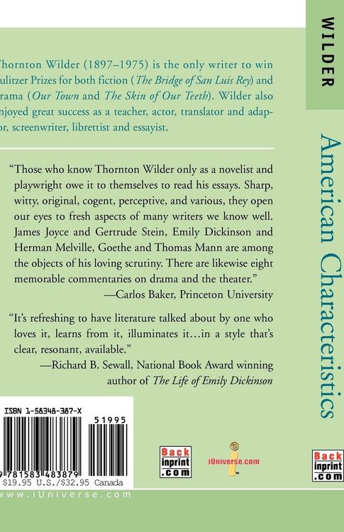 Produktbild: American Characteristics and Other Essays