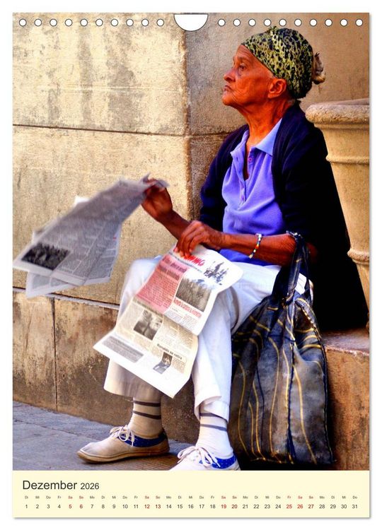 Produktbild: Zeitungsh&auml;ndler - Unterwegs in der Altstadt von Havanna (Wandkalender 2026 DIN A4 hoch), CALVENDO Monatskalender