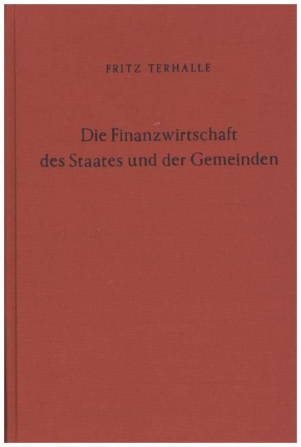 Produktbild: Die Finanzwirtschaft des Staates und der Gemeinden.