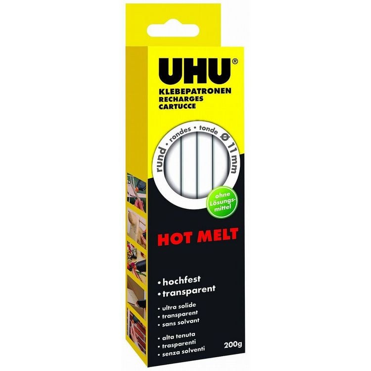 Produktbild: UHU Hei&szlig;klebepatronen HOT MELT transparent 10 Sticks