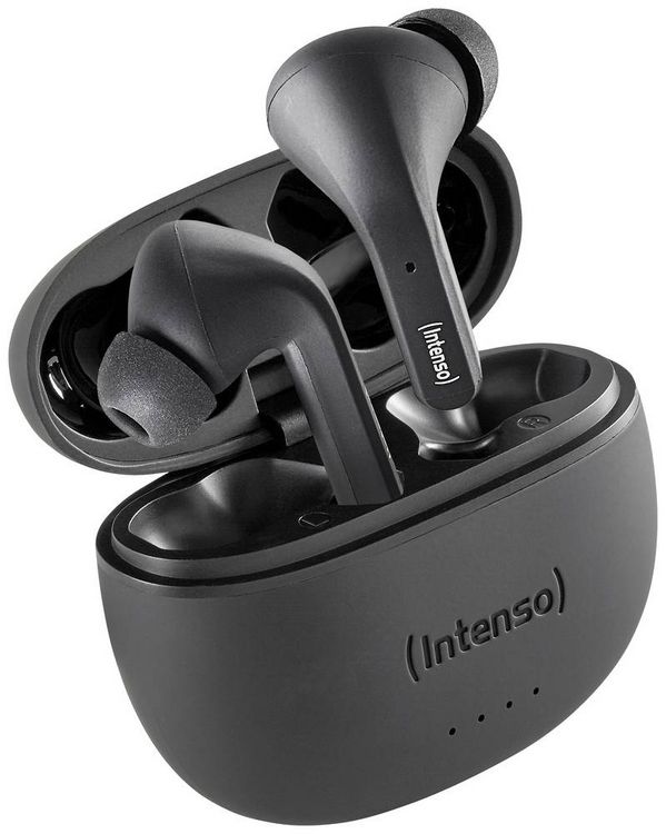 Produktbild: Intenso T300A In Ear Headset Bluetooth&reg; Stereo Schwarz Noise Cancelling Batterieladeanzeige, Headset, Ladecase, Touch-Steuerung