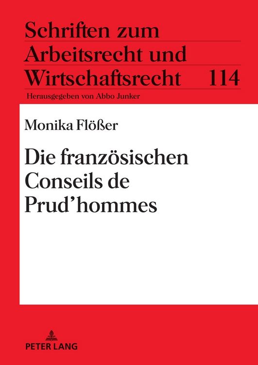 Produktbild: Die franz&ouml;sischen Conseils de Prud'hommes