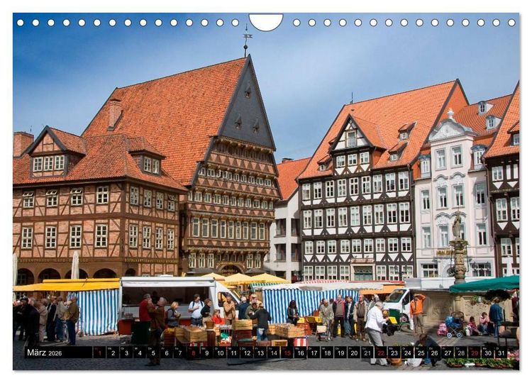Produktbild: Hildesheimer Ansichten (Wandkalender 2026 DIN A4 quer), CALVENDO Monatskalender