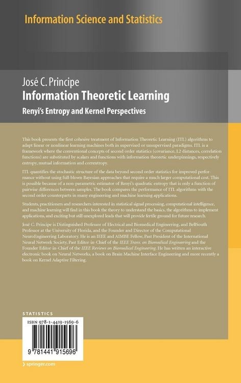 Produktbild: Information Theoretic Learning