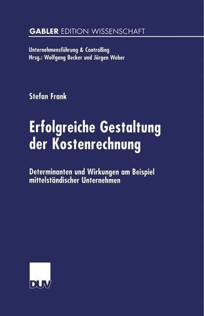 Produktbild: Erfolgreiche Gestaltung der Kostenrechnung