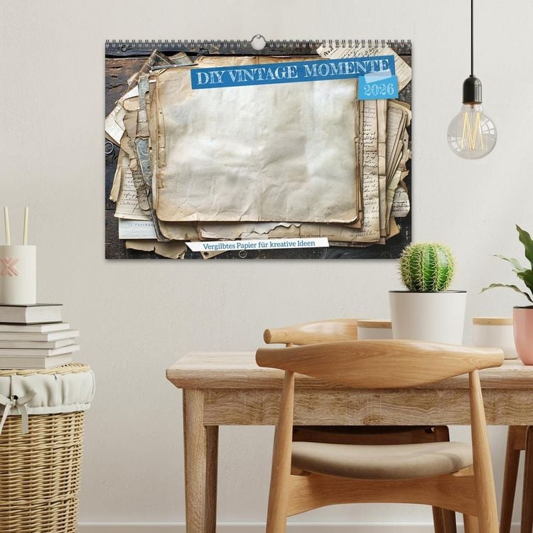 Produktbild: DIY Vintage Momente (Wandkalender 2026 DIN A3 quer), CALVENDO Monatskalender