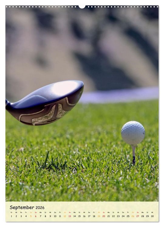 Produktbild: Golf Leidenschaft (Wandkalender 2026 DIN A2 hoch), CALVENDO Monatskalender
