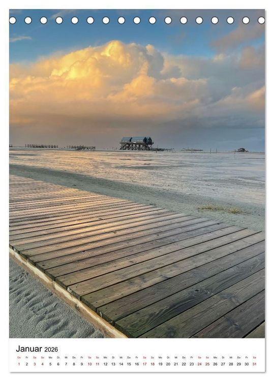 Produktbild: Strand der Sehnsucht - Sankt Peter-Ording (Tischkalender 2026 DIN A5 hoch), CALVENDO Monatskalender
