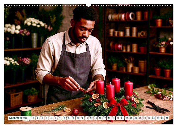 Produktbild: Floristen und ihr Handwerk (hochwertiger Premium Wandkalender 2026 DIN A2 quer), Kunstdruck in Hochglanz