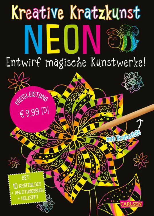 Produktbild: Kratzbilder f&uuml;r Kinder: Kreative Kratzkunst: Neon