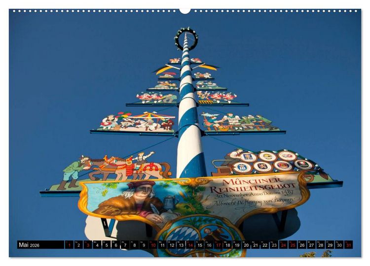 Produktbild: Landeshauptstadt M&uuml;nchen (hochwertiger Premium Wandkalender 2026 DIN A2 quer), Kunstdruck in Hochglanz