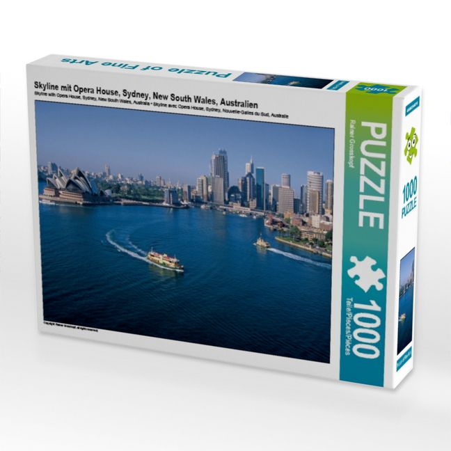 Produktbild: CALVENDO Puzzle Skyline mit Opera House, Sydney, New South Wales, Australien | 1000 Teile Lege-Gr&ouml;&szlig;e 64x48cm Foto-Puzzle f&uuml;r gl&uuml;ckliche Stunden