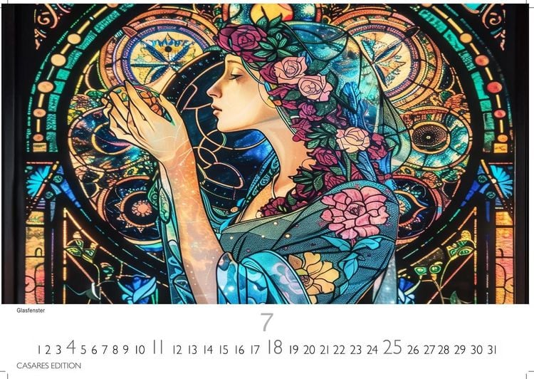 Produktbild: Jugendstil Kalender 2027 &ndash; Wandkalender | Fotokalender Kunst 35x50cm Gro&szlig;format - Stilvolle k&uuml;nstlerische Motiven im Jugendstil f&uuml;r das ganze Jahr.