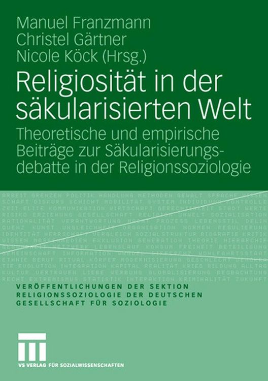Produktbild: Religiosit&auml;t in der s&auml;kularisierten Welt