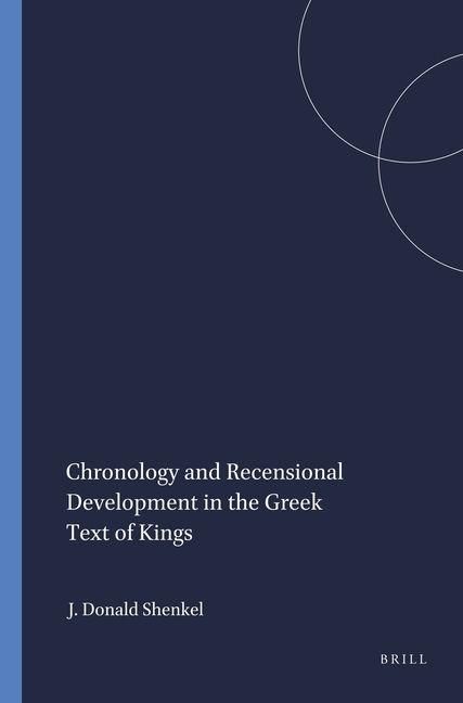 Produktbild: Chronology and Recensional Development in the Greek Text of Kings