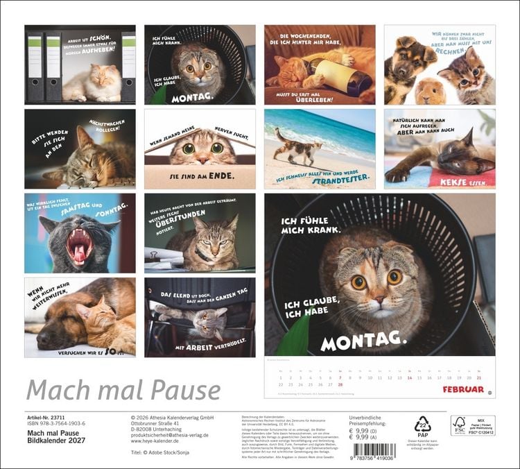 Produktbild: Mach mal Pause Bildkalender 2027