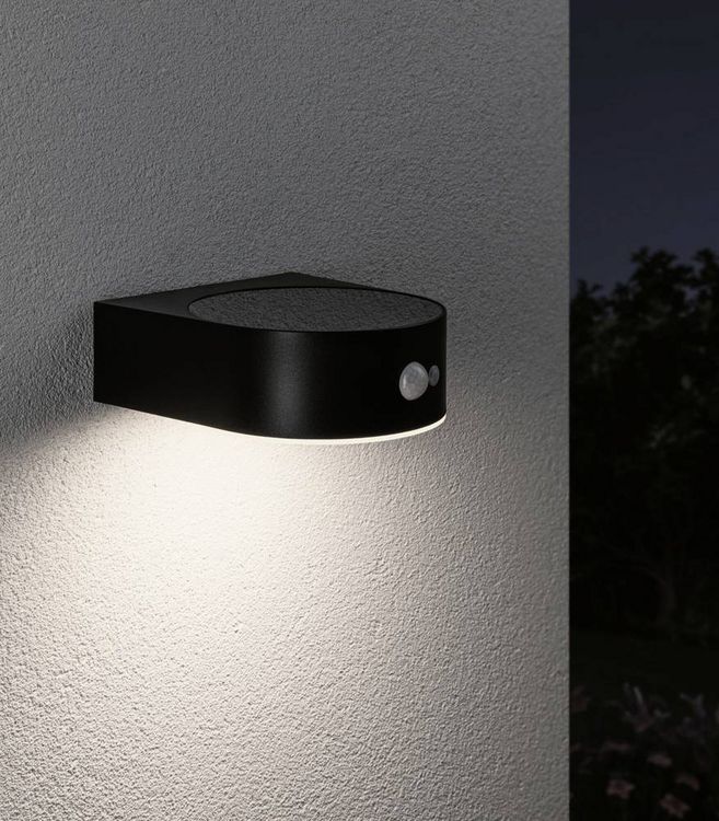 Produktbild: Paulmann 94570 Eileen Solar-Wandlampe 5.5W Warmwei&szlig; Schwarz