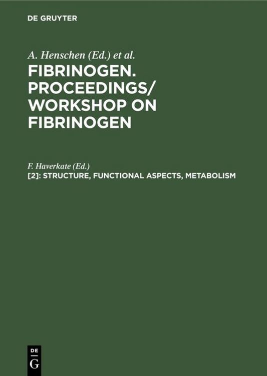 Produktbild: Structure, functional aspects, metabolism